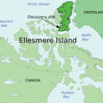 جزیرۀ اِلزمیر محل پیدایی تیکتالیک (عکس بر گرفته از ویکیپدیا زیر مدخل Tiktaalik)